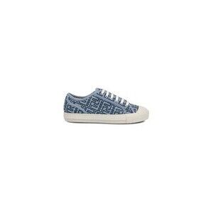 Fendi Domino Denim Low-Top Sneakers
